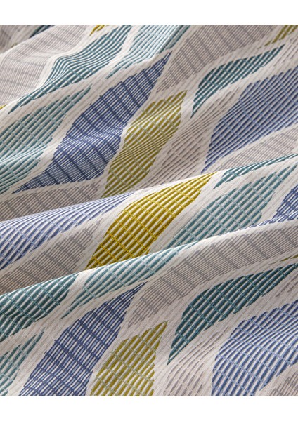 Modern Braid Kolay Ütülenir Tek Kişilik Nevresim Takımı 160X220 cm Yeşil-Mavi