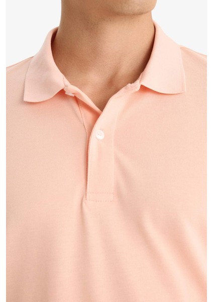 %100 Pamuk Regular Fit Polo Yaka Kısa Kollu Basic Düz Pike Kumaş Tişört C1293AX25SP indirimleri