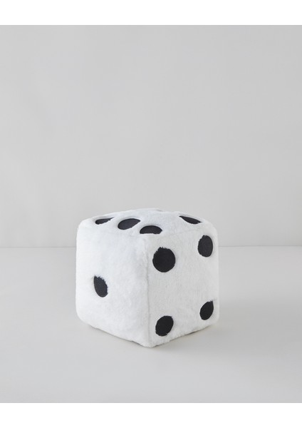 Dice Dekoratif Kırlent 20X20 cm Beyaz