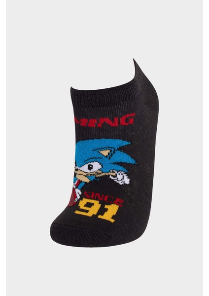 Erkek Çocuk Sonic The Hedgedog: Modern 3'lü Pamuklu Patik Çorap F2742A8NS fiyatları