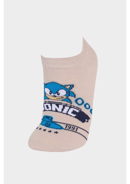 Erkek Çocuk Sonic The Hedgedog: Modern 3'lü Pamuklu Patik Çorap F2742A8NS fırsatları