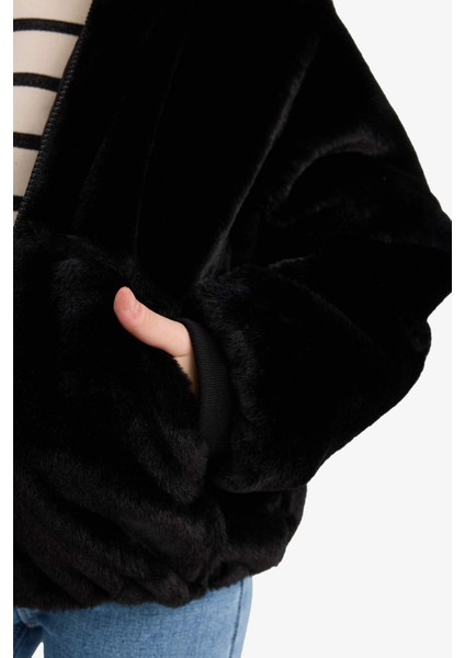 Kız Çocuk Çift Taraflı Kapüşonlu Mont C5493A825AU