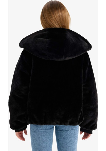 Kız Çocuk Çift Taraflı Kapüşonlu Mont C5493A825AU