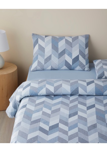 Linescape Kolay Ütülenir Tek Kişilik Nevresim Takımı 160X220 cm Açık Mavi fiyatları