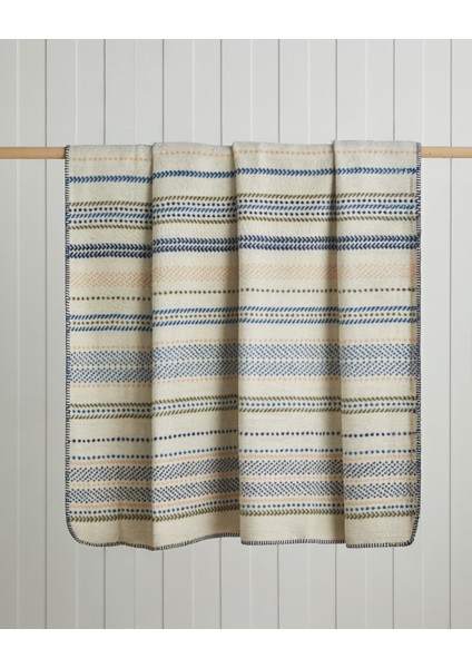 Smooth Stripes Pamuk Akrilik Çift Kişilik Battaniye 200X220 cm Bej fiyatları