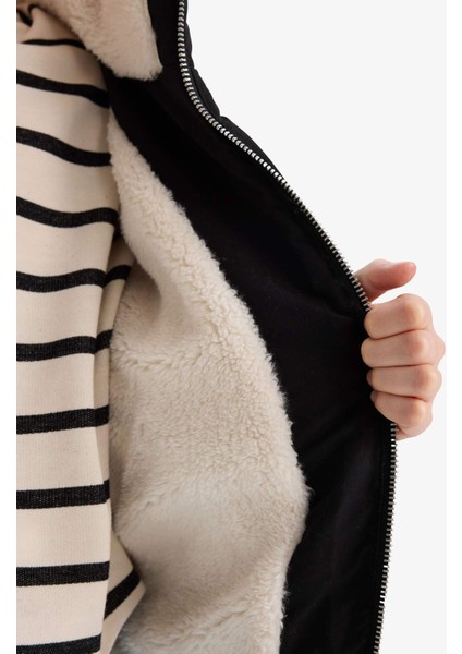 Kız Çocuk Pelüş Astar Fermuarlı Mont C5390A825AU