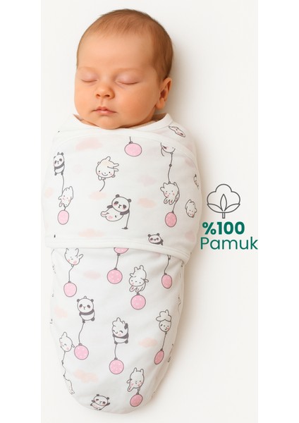 Bebek Kundak | %100 Pamuk Organik Bebek Uyku Tulumu 0-3 Ay – Alt Fermuar ile Kolay Bez Değişimi