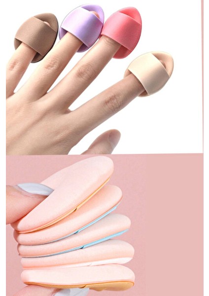 4'lü Parmak Makyaj Süngeri Kapatıcı Pudra Puff Sünger fiyatları