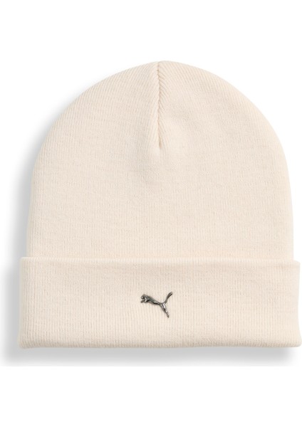 Metal Cat High Crwon Beanie Unisex Bere Bej 02640404