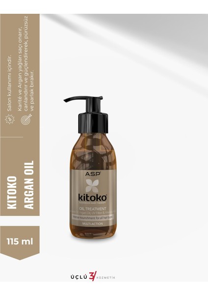 Argan Yağı Saç Bakımı 115 ml Omega Yağları ve Vitaminlerle Zenginleştirilmiş Bakım
