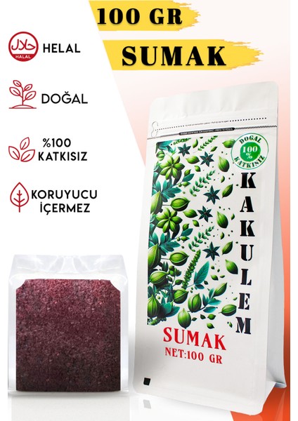 Sertifikalı Köy Tipi Yöresel Öğütülmüş Sumak 100 gr