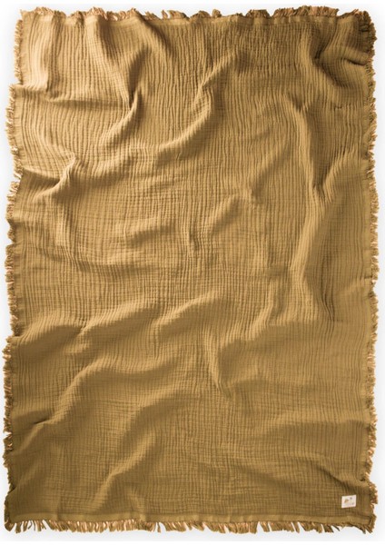 Dört Kat K. Püsküllü Battaniye 80X120 cm Hardal Sarı fiyatları