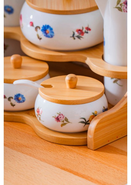 Leandra Ahşap Standlı Yağlık Sirkelik & Baharatlık Takımı fiyatları