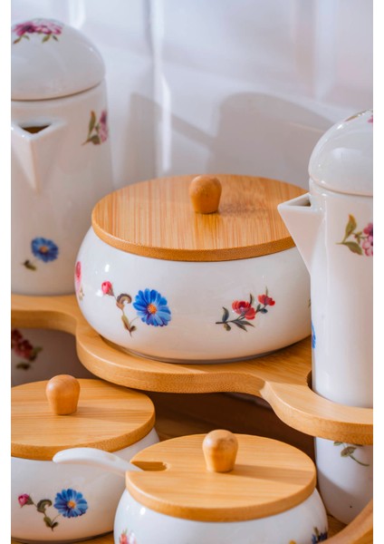 Leandra Ahşap Standlı Yağlık Sirkelik & Baharatlık Takımı fırsatları