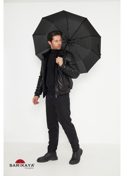 Siyah Erkek 10 Telli Ahşap Saplı Şemsiye fiyatları