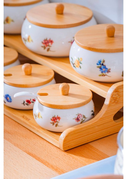 Leandra Ahşap Standlı Baharatlık Takımı fiyatları