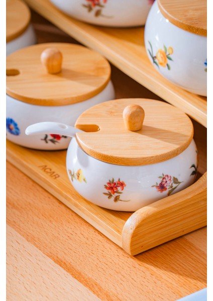 Leandra Ahşap Standlı Baharatlık Takımı modelleri