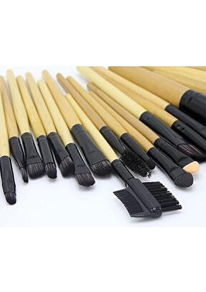 Profesyonel Makyaj Fırçası Seti 32 Adet Siyah Renk Günlük ve Gece Kullanım İçin fiyatları
