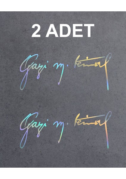 Gazi Mustafa Kemal Imza Sticker - Atatürk Imza Sticker - Atatürk Sticker - Oto Sticker - Araba Sticker - Araç Sticker - Duvar Sticker - Laptop Sticker