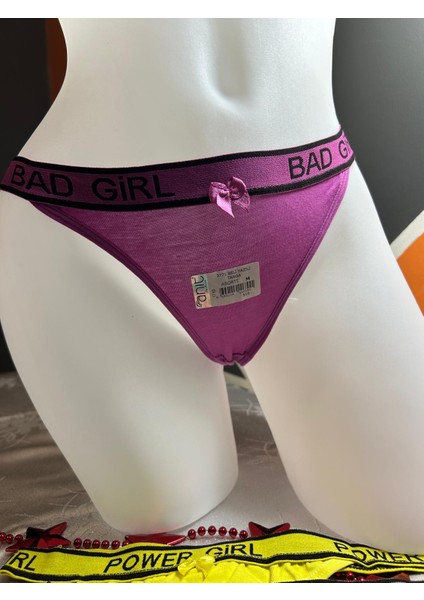 Pamuklu Modern Yazılı String Kadın Tanga 5 Adet fiyatları