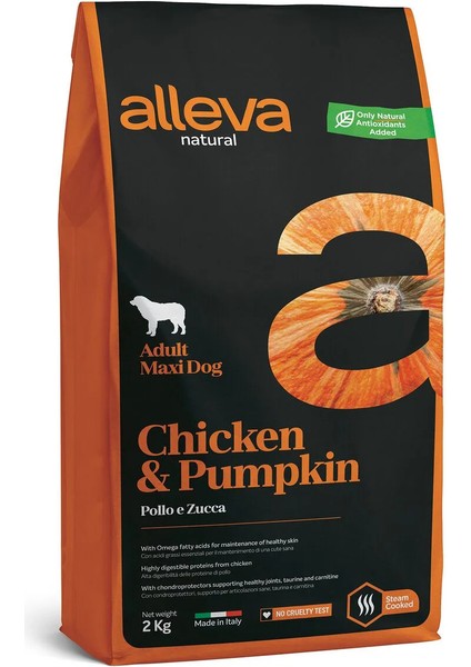 Natural Tavuk & Balkabağı Düşük Tahıllı Maxi Yetişkin Köpek Maması 2 kg