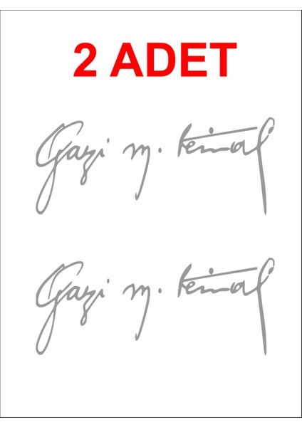 Gazi Mustafa Kemal Imza Sticker - Atatürk Imza Sticker - Atatürk Sticker - Oto Sticker - Araba Sticker - Araç Sticker - Duvar Sticker - Laptop Sticker