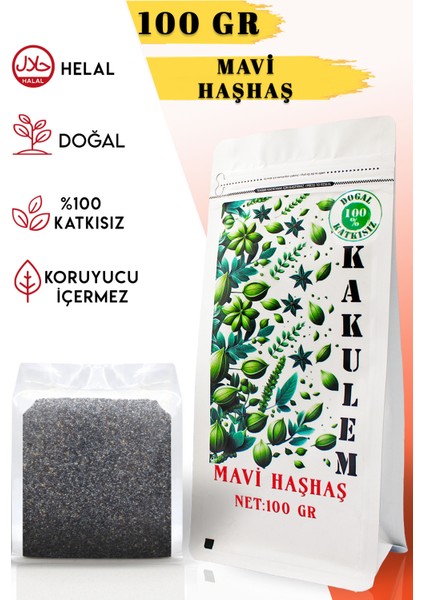 Sertifikalı Afyon Yöresine Ait Mavi Haşhaş 100 gr