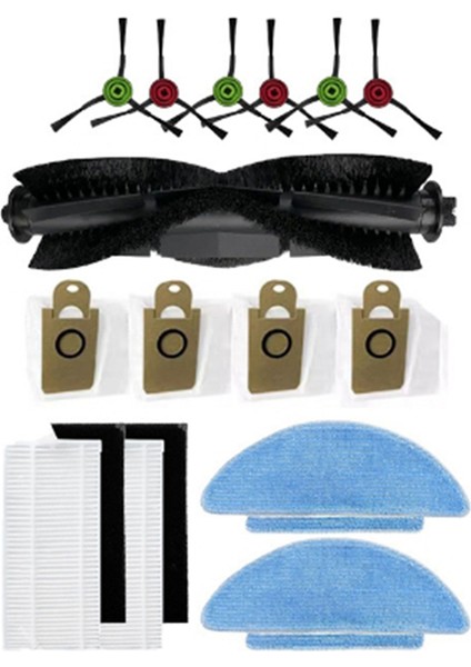 Medion X20 Sw+ Md 11415 Yedek Parçalar Aksesuarları Ana Yan Fırça Hepa Filtre Mop Bez Toz Torbası Için Uyumlu (Yurt Dışından)