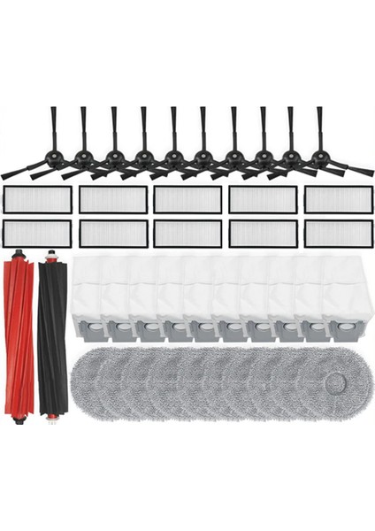 Roborock Qrevo Master, V20, P10S Pro Vakum Parçaları Ana Yan Fırça Hepa Filtre Mop Bez Toz Çanta Aksesuarları (Yurt Dışından)