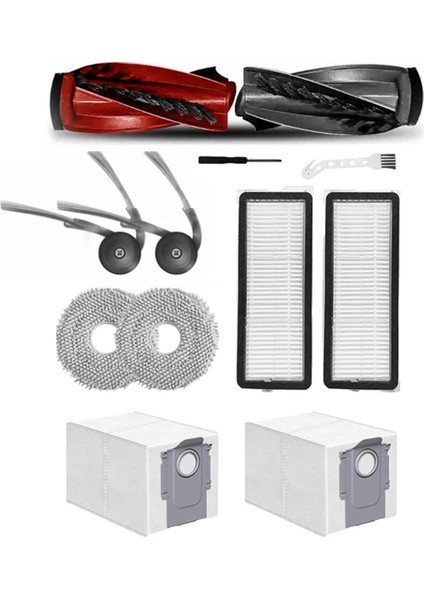 Roborock Qrevo CURVE/P20 Pro Robot Vakum Ekleri Için Yedek Parçalar Ana Yan Fırçalar Toz Torbaları Filtreler Mendil (Yurt Dışından)