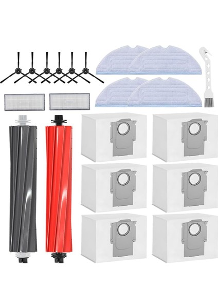 Roborock S8 / S8 Pro / G20 Uıtra Yedek Parçaları Ana Yan Fırça Hepa Filtreleri Mop Bez Toz Çantaları Aksesuarları (Yurt Dışından)