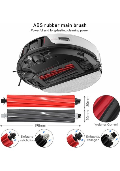 Roborock S8 / S8 Pro / G20 Uıtra Yedek Parçaları Ana Yan Fırça Hepa Filtreleri Mop Bez Toz Çantaları Aksesuarları (Yurt Dışından) fırsatları