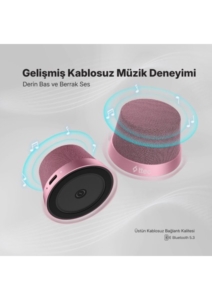 Vox Mini M Magsafe Uyumlu 2’si 1 Arada Kablosuz Bluetooth Hoparlör Pembe fiyatları