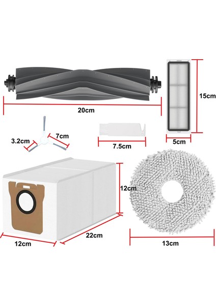 VintageVo Dream L10 Ultra / L10S Ultra Robot Vakum Süpürge Ana Yan Fırça Hepa Filtre Paspas Pedleri Toz Çantaları Yedek Parçalar (Yurt Dışından) indirimleri