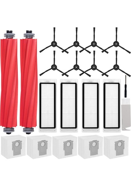 Roborock Q5+ Q5 Plus Robot Vakum Süpürücü Ana Yan Fırça Hepa Filtre Yedek Parçalar Aksesuarları (Yurt Dışından)