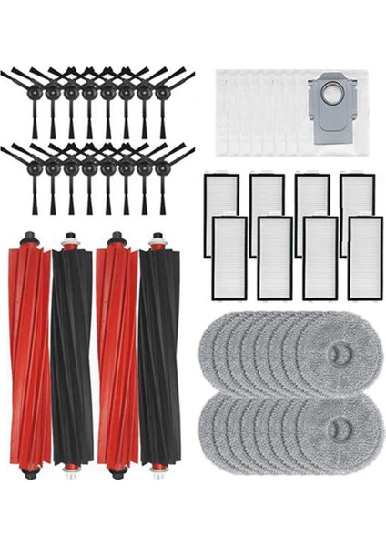 Roborock V20 / P10S Pro Ana Yan Fırça Mop Bezi Hepa Filtre Toz Çantası Aksesuarları Yedek Yedek Parçalar (Yurt Dışından)