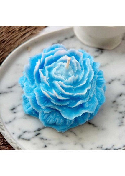 Mavi Şakayık Çiçeği Mum