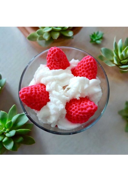 Kremalı Çilek Kokulu Soya Wax Mum fiyatları