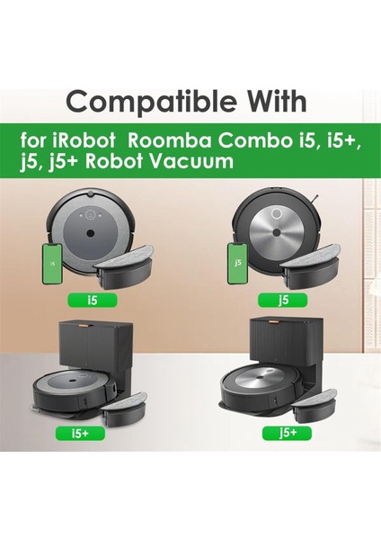 Irobot Roomba Combo I5, I5+, J5, J5+ Robot Vakum Süpürge Ana Yan Fırça Hepa Filtresi Mop Kumaş Pedleri (Yurt Dışından) modelleri