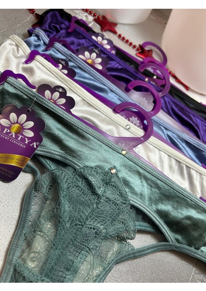 Dantel Detaylı Önü Dekolteli Külot Karışık Renkli modelleri