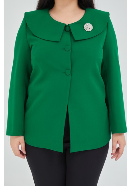 Atelier Kadın Büyük Beden Şal Yaka Broşlu Ceket fiyatları