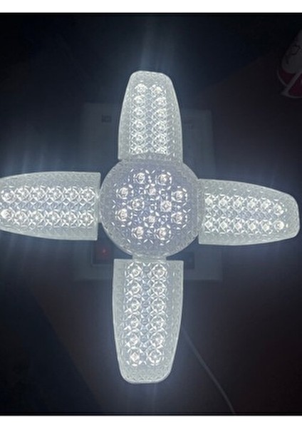 1ADET Pervane LED Ampül 50-60W 6000LM Süper Güçlü E27 Lamba Beyaz Işık 4 1 modelleri