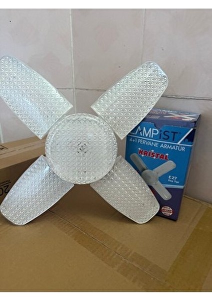 1ADET Pervane LED Ampül 50-60W 6000LM Süper Güçlü E27 Lamba Beyaz Işık 4 1 fırsatları