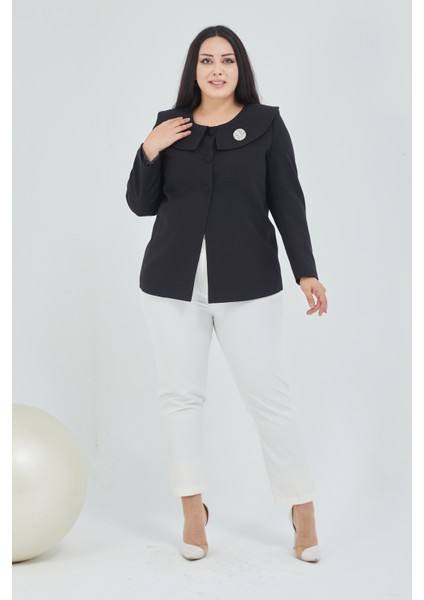Atelier Kadın Büyük Beden Şal Yaka Broşlu Ceket fırsatları