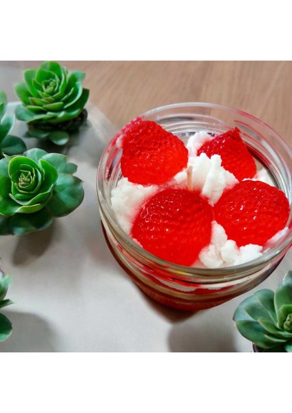 Kavanoz Kremalı Çilek Mum fiyatları