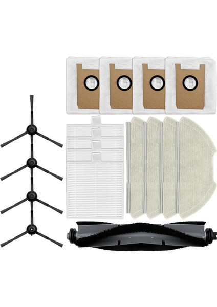 Airrobo T20+ Robot Vakum Parçaları Aksesuarları Ana Fırça Hepa Filtre Toz Torbası Mop Lavabağı (Yurt Dışından)