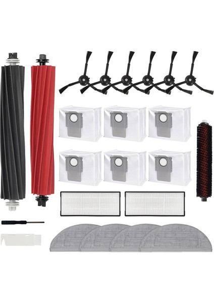 Roborock S8 Pro Ultra Robot Vakum Süpürge Yedek Parçaları Ana Yan Fırça Paspas Yasası Yıkanabilir Filtre Vakum Torbaları (Yurt Dışından)