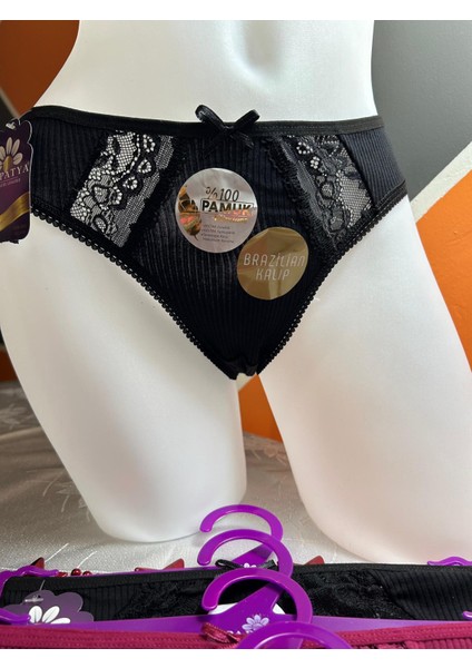 Dantelli 6 Renkli Kadın Külot Çamaşırı 6 Adet