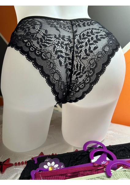 Dantelli 6 Renkli Kadın Külot Çamaşırı 6 Adet modelleri