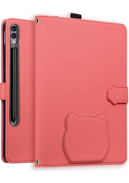 Samsung Galaxy Tab S10 Ultra / S9 Ultra / S8 Ultra Kalem Tutuculu Deri Standlı Masa Kılıfı (Yurt Dışından)